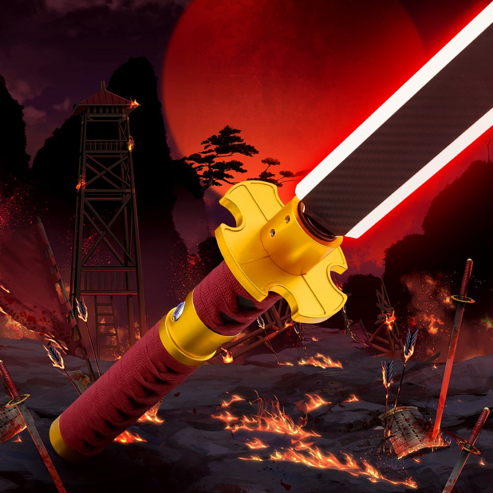 Katana - Flat Blade (Red & Gold)