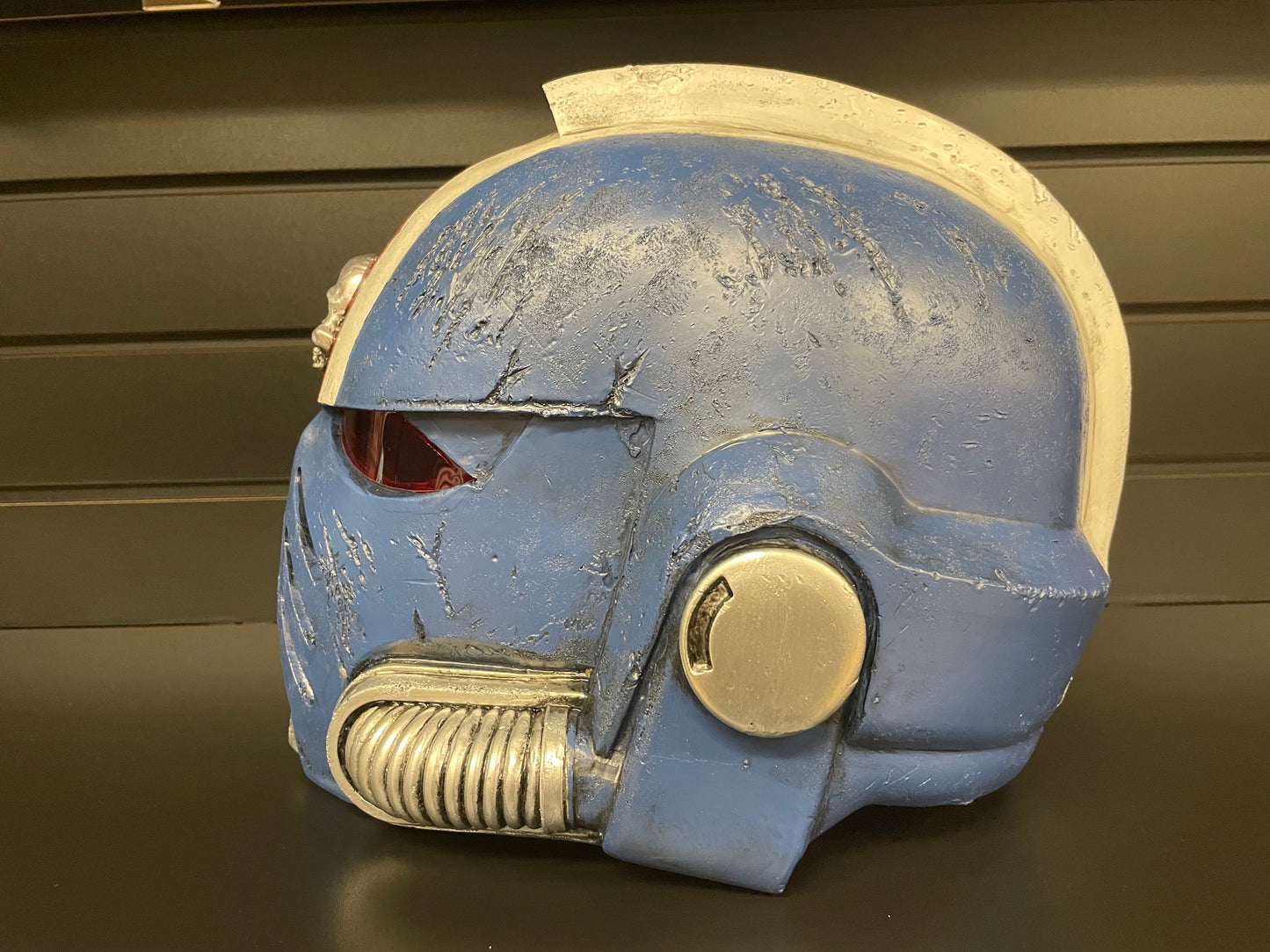 Space Marine Helmet | Blue | Weathered | Cosplay