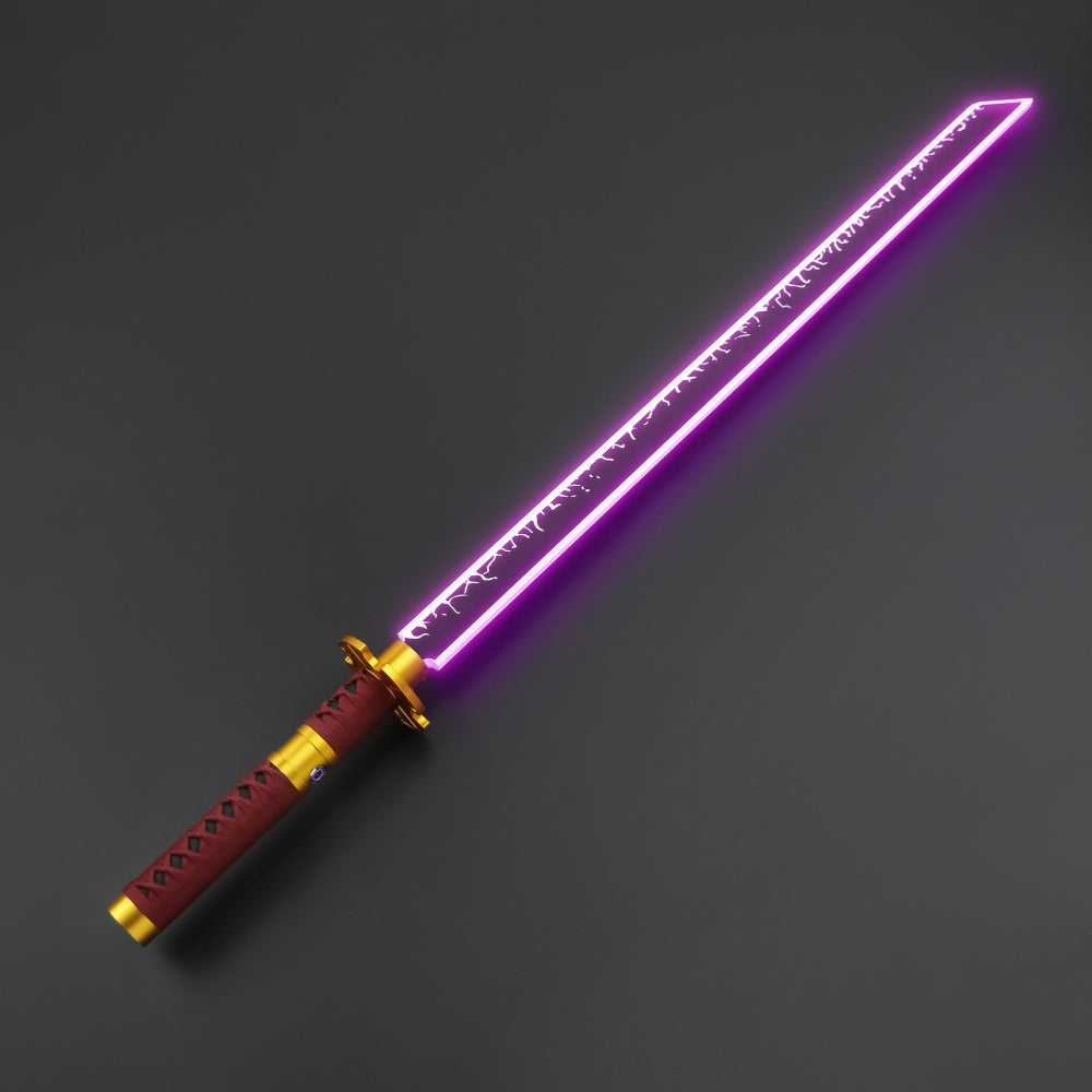 Katana - Flat Blade (Red & Gold)