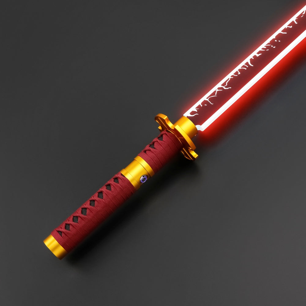Katana - Flat Blade (Red & Gold)