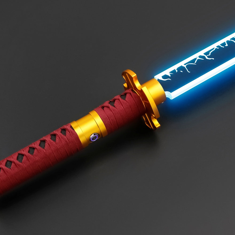 Katana - Flat Blade (Red & Gold)