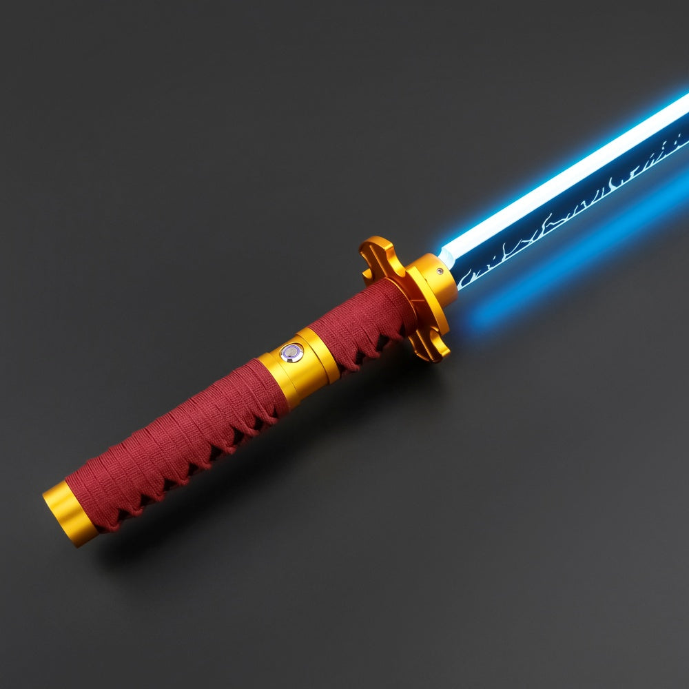 Katana - Flat Blade (Red & Gold)