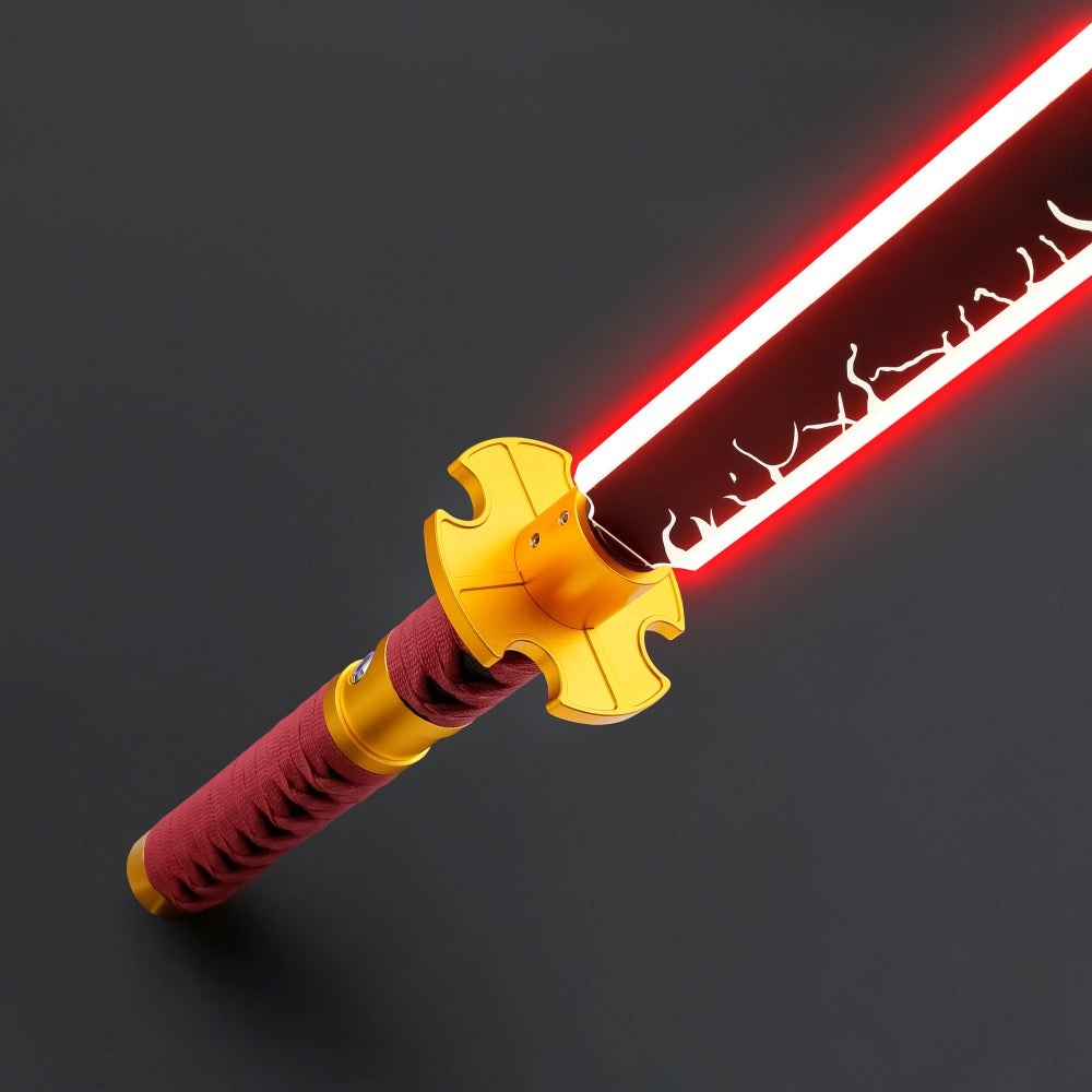 Katana - Flat Blade (Red & Gold)