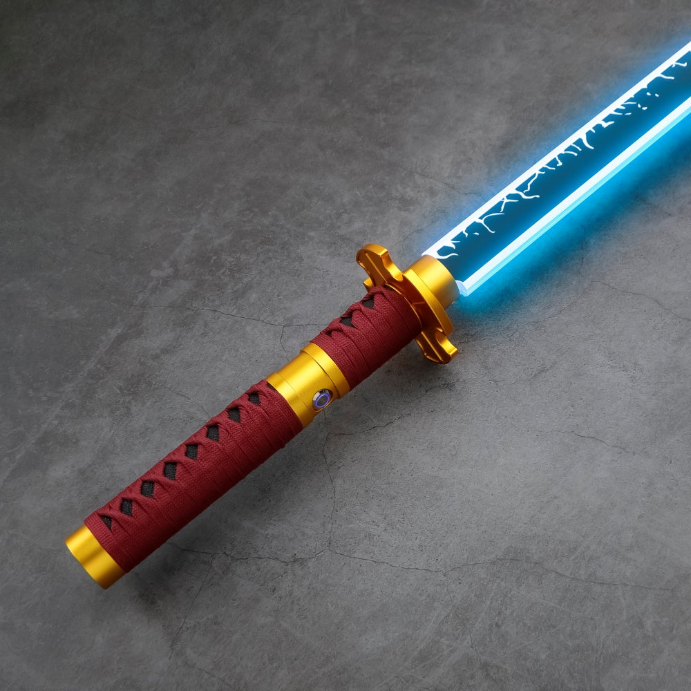 Katana - Flat Blade (Red & Gold)