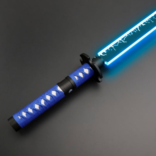 Katana - Flat Blade (Black & Blue)