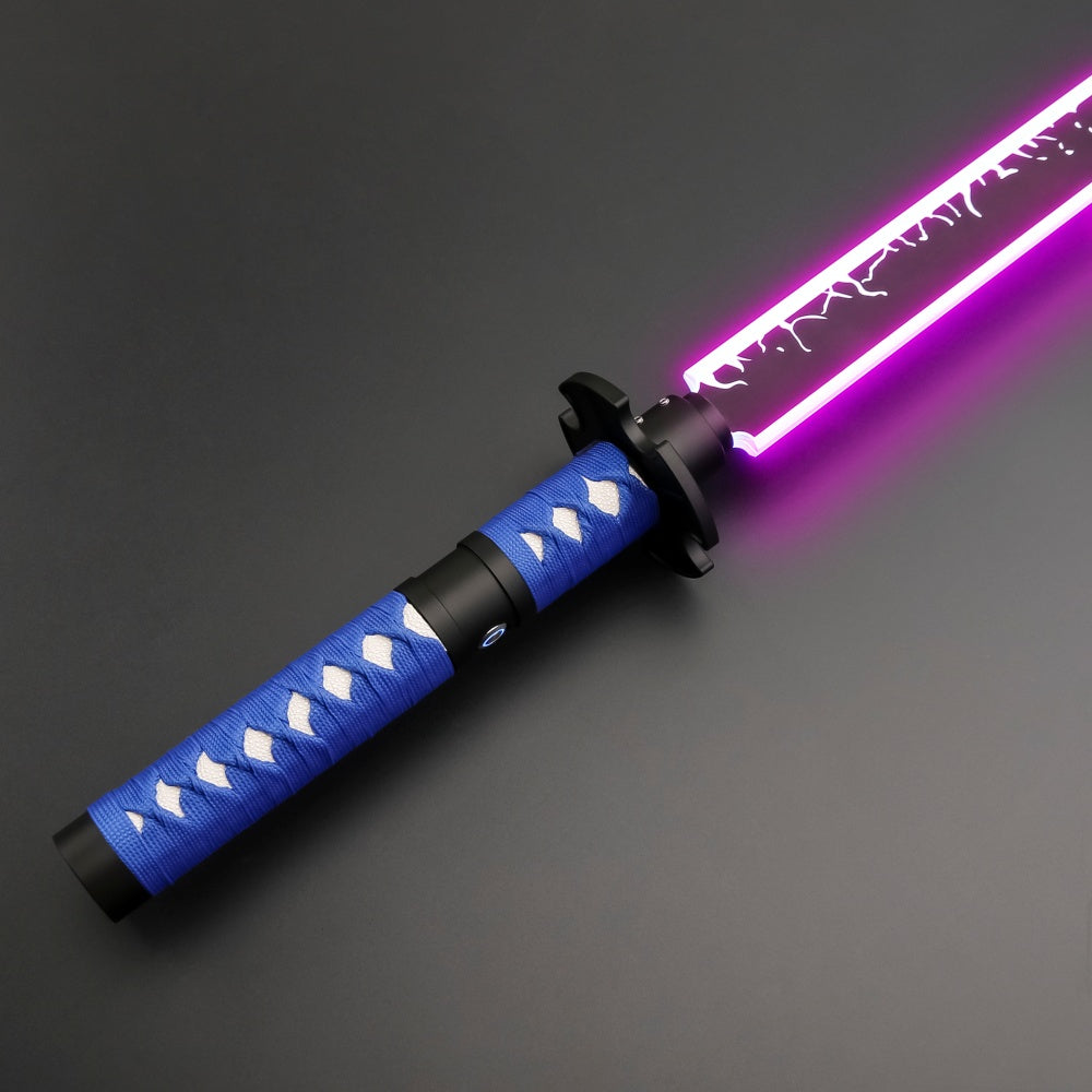 Katana - Flat Blade (Black & Blue)