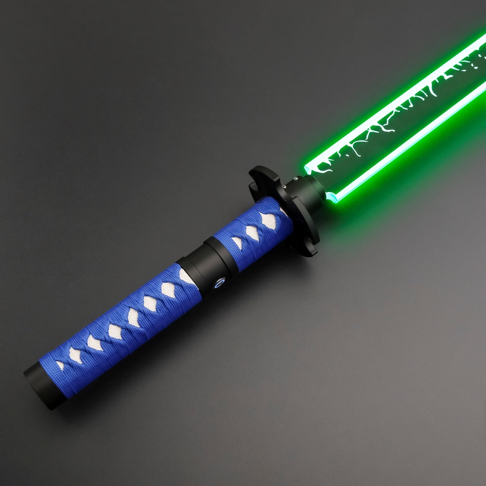 Katana - Flat Blade (Black & Blue)