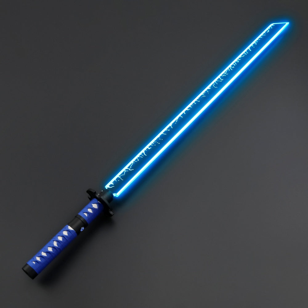 Katana - Flat Blade (Black & Blue)