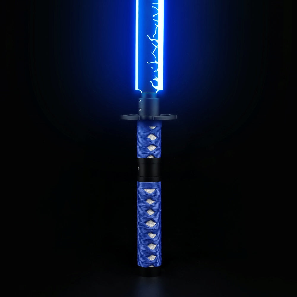 Katana - Flat Blade (Black & Blue)