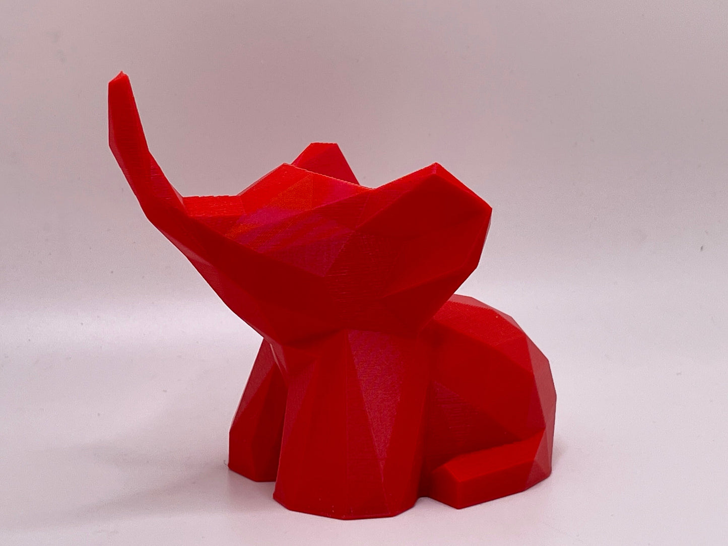 Low Poly Elephant Figurine Baby Elephant