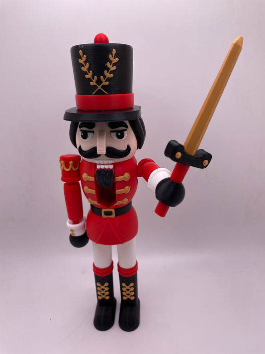 Nutcracker | Toy Soldier | Articulated | Christmas Décor | 3D Printed