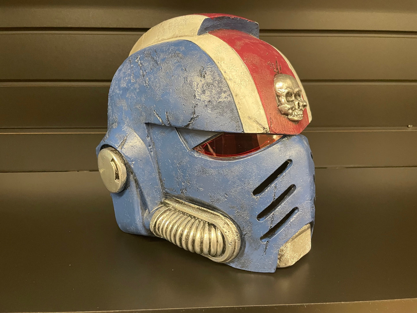 Space Marine Helmet | Blue | Weathered | Cosplay