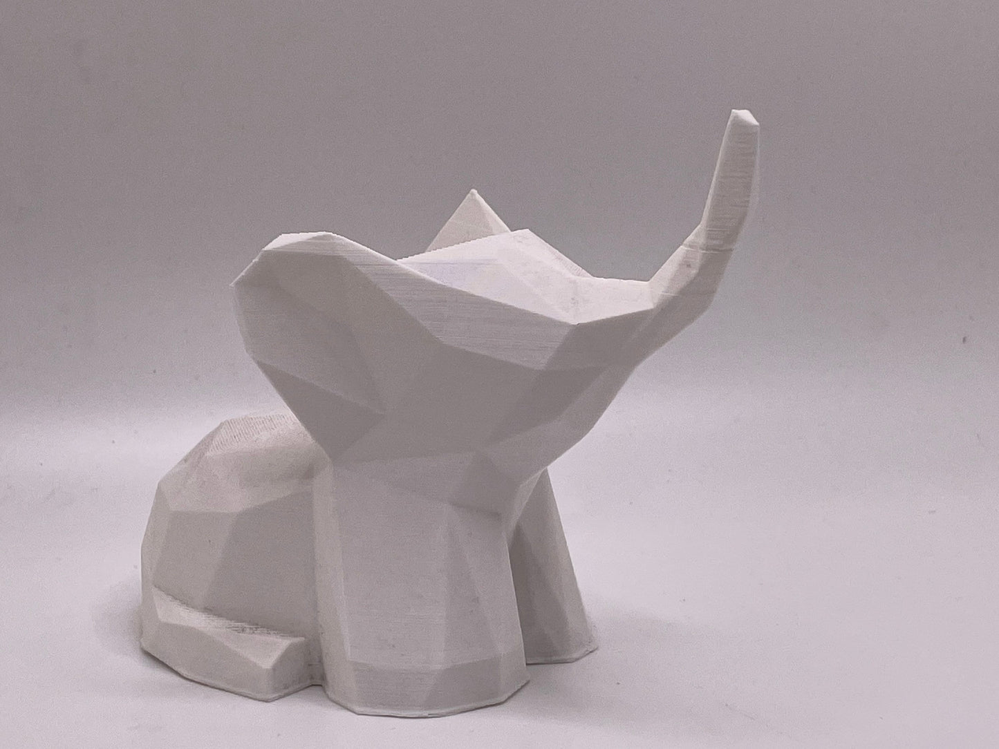 Low Poly Elephant Figurine Baby Elephant