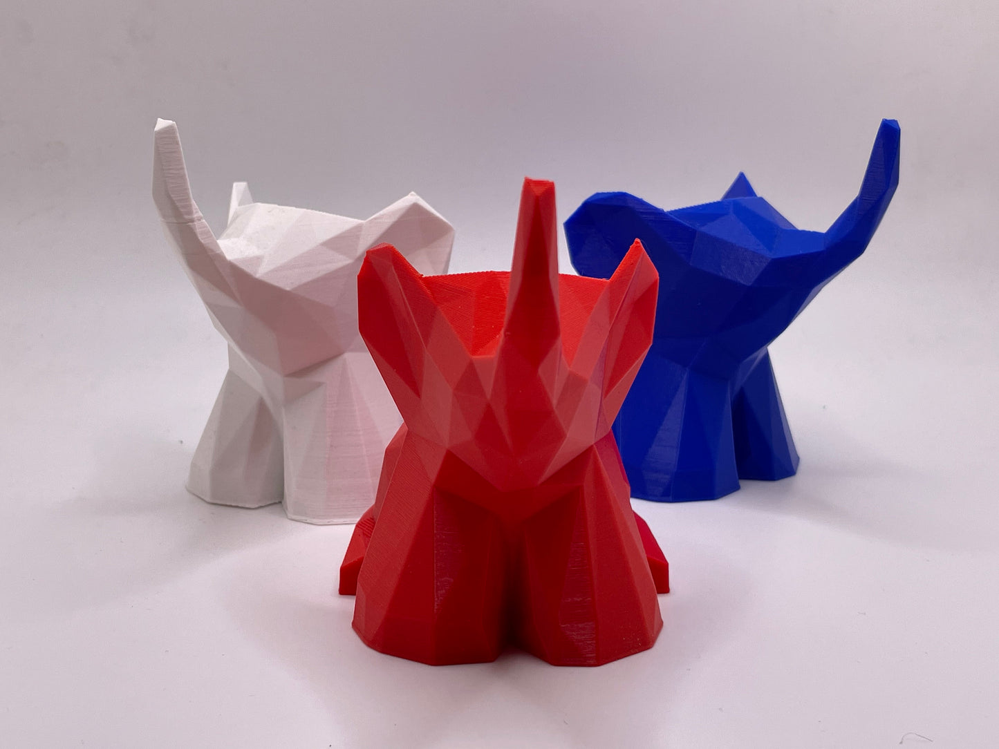 Low Poly Elephant Figurine Baby Elephant